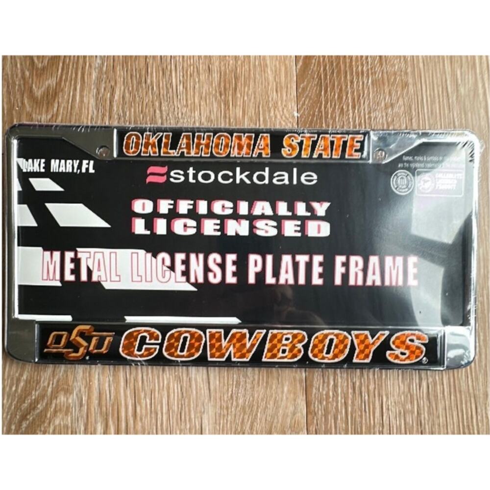 Oklahoma State Cowboys Metal License Plate Frame